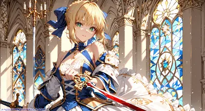 Saber from Fate Series Grand Order, 2688x1465 2K to 5K Wallpaper