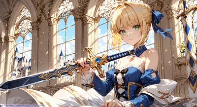 Saber from Fate Series Grand Order, 2688x1465 2K to 5K Wallpaper