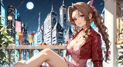 Aerith Gainsborough from Final Fantasy, 2688x1465 2K to 5K Wallpaper