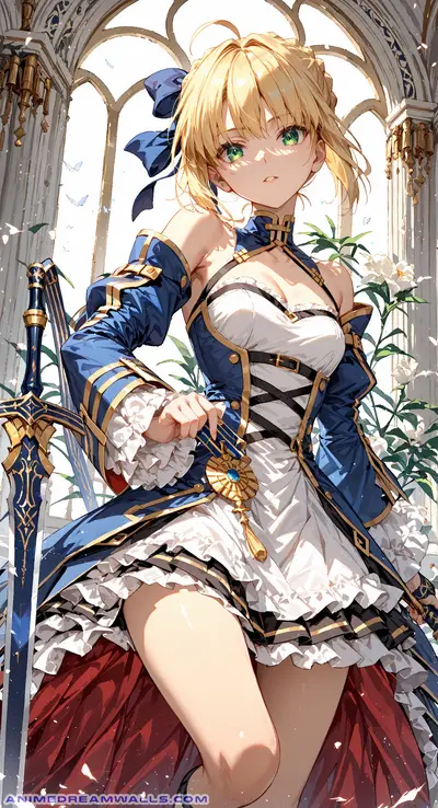 Saber from Fate Series Grand Order, 1465x2688 2K FHD Wallpaper