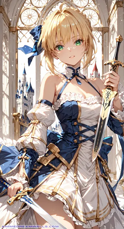 Saber from Fate Series Grand Order, 1465x2688 2K FHD Wallpaper