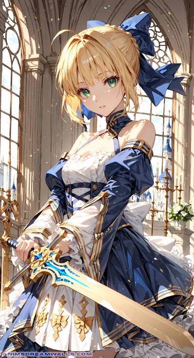 Saber from Fate Series Grand Order, 1465x2688 2K FHD Wallpaper