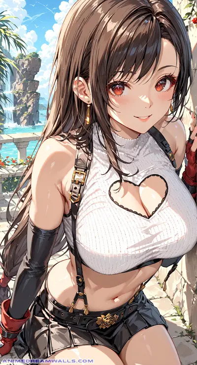 Tifa Lockhart from Final Fantasy, 1465x2688 2K FHD Wallpaper